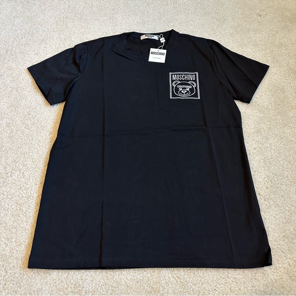 Moschino casual black tee. Size 2XL.